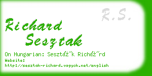 richard sesztak business card